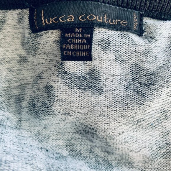 🇺🇸 LUCCA COUTURE grey leopard sweatshirt size M - Picture 7 of 8